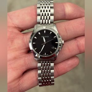 Gucci bracelet watch from the G-Timeless Collection.